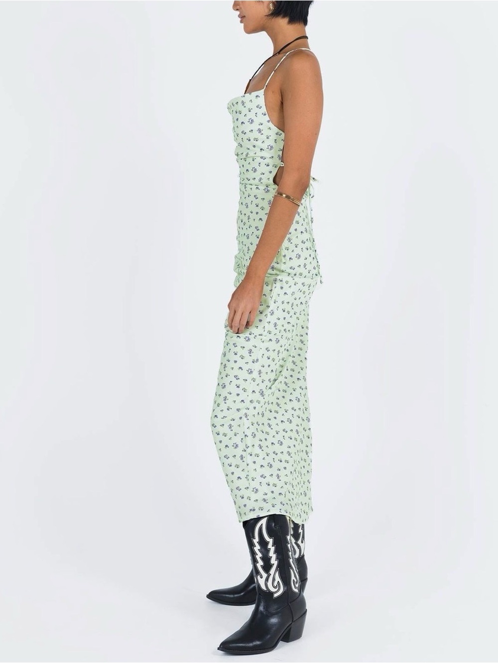 Princess Polly Light Green Floral Maxi Dress